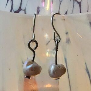 Freshwater Pearl and Silver Earrings